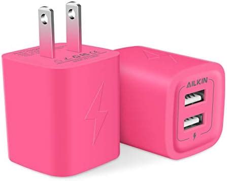 Amazon USB Wall Charger Charger Adapter AILKIN 2 Pack 2 1A Dual