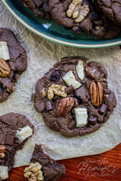 Double Chocolate Cranberry Nuss Lebkuchen Soft Cookies For The Hearts