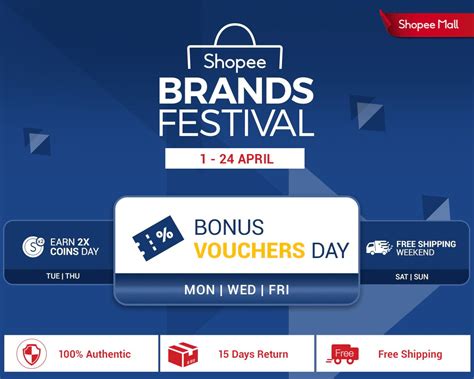 Shopee Brands Festival Vouchers April 2019 Megasales