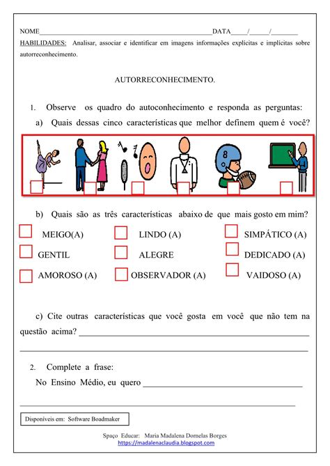 Atividades Projeto De Vida Para Imprimir 6 Ano REVOEDUCA