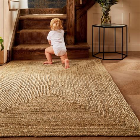 Natural Jute Braided Handmade Natural Jute Rectangle Rug Eco Etsy