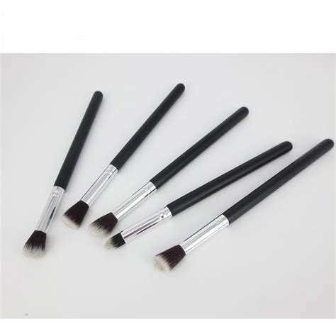 10 Pcs Black Silver Makeup Brush Set Private Label Makeup Brushes Custom Makeup Brush Sets