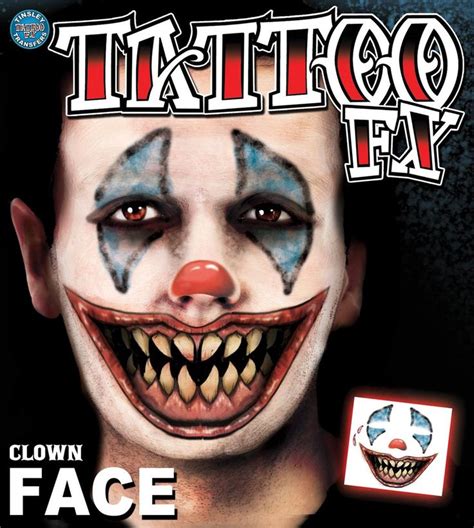 CLOWN FACE TATTOO Scary Clown Face, Clown Mask, Clown Faces, Scary ...