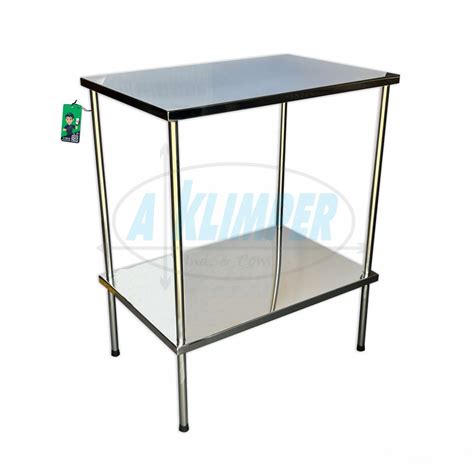 Mesa Auxiliar Inox sem Rodízios 40 x 60x 80 𝐀𝐤𝐥𝐢𝐦𝐩𝐞𝐫 Móveis