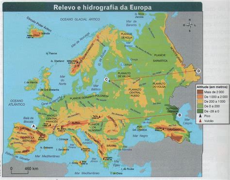 Mapa Relevo Da Europa BRAINCP