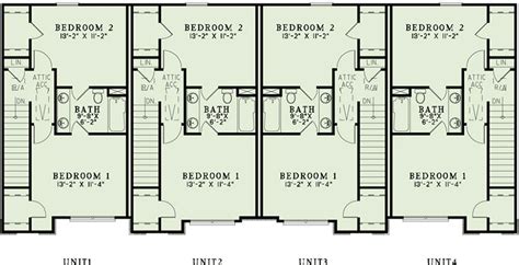 Attractive 4-Plex House Plan - 60560ND | Architectural Designs - House ...