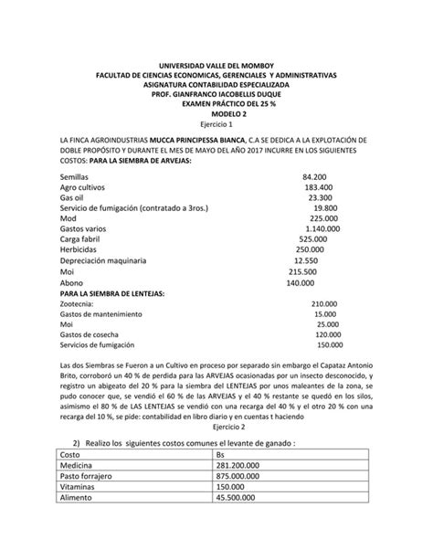 Ejercicios Contabilidad Agropecuaria Pdf