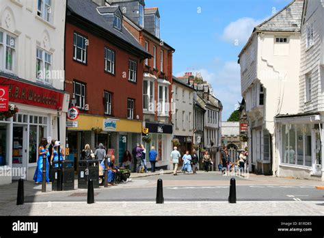 Launceston Town Centre High Street Cornwall West Country England Uk Gb