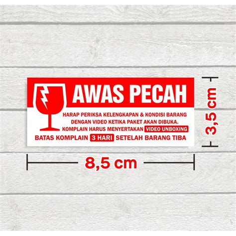 Jual Sticker Label Awas Pecah Video Unboxing Stiker Peringatan