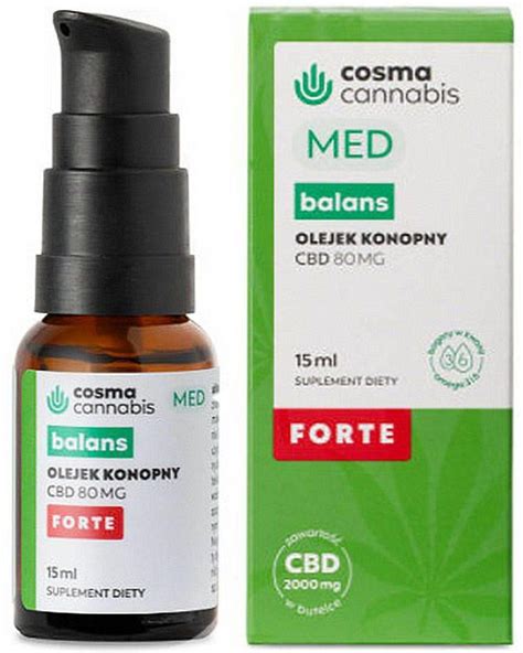 Preparat Medycyny Naturalnej Cosma Cannabis Olejek Konopny Balans Forte