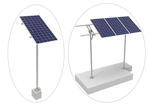 Adjustable Aluminum Solar Panel Pole Mount Bracket Flexible Pv Mounting ...