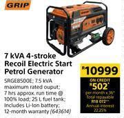 Grip Kva Stroke Recoil Electric Start Petrol Generator Offer