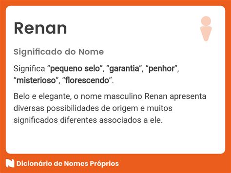 O Significado Do Nome Renan - Significado do nome Renan - Dicionário de Nomes Próprios