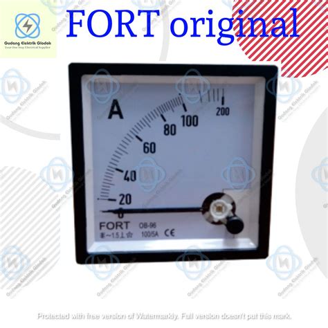 Jual PANEL AMPERE METER VIA CT 5A CLASS 1 5 FT 72A FT 96A FORT