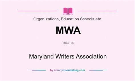 MWA - Maryland Writers Association in Organizations, Education Schools ...