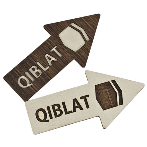 Penunjuk Arah Kiblat Qiblat Signage Penanda Kiblat Qiblat Sticker