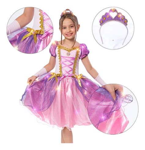 Fantasia Dourados - Fantasia Princesa Cabelos Dourados Infantil +coroa Brilhante ...