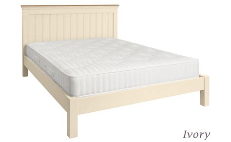 Felicity Cobblestone Painted Ft King Size Bed Frame Solid Oak Top