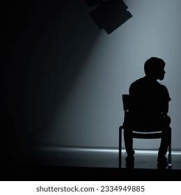 Silhouette Person Sitting On Chair Strong AI-generated image 2334949885 ...