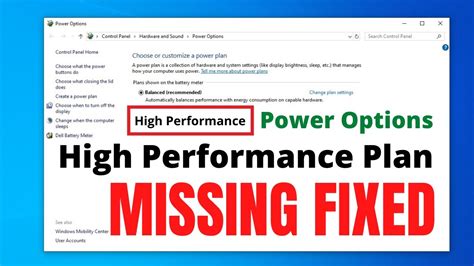 How To Enable Missing High Performance Power Plan In Windows