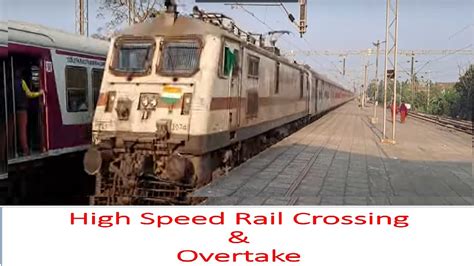 High Speed Train Epic Crossing Classy Overtakes In Speedy Rail