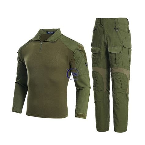 Outdoor Camouflage Military Uniform Long Sleeve Ripstop Combat Training