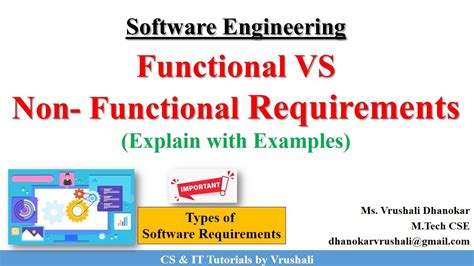 Se Functional Vs Non Functional Requirements With Examples