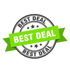 Best deal round ribbon isolated label best deal Vector Image