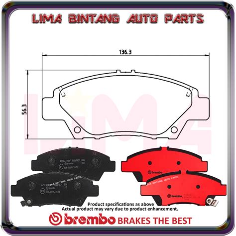 Honda City T9A GM6 TMO Jazz GK T5A GE TFO Front Rear Brake Pads