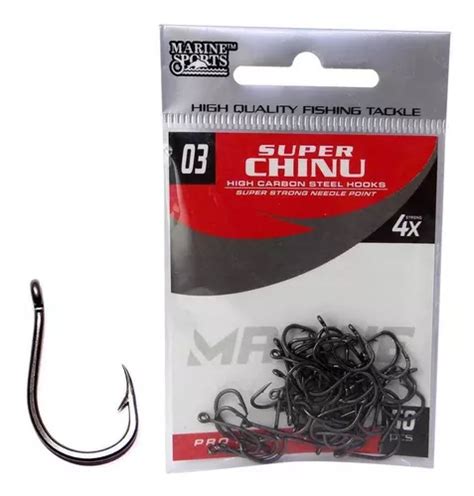 Anzol Marine Sports Super Chinu 4x Black 3 C 50 Un MercadoLivre