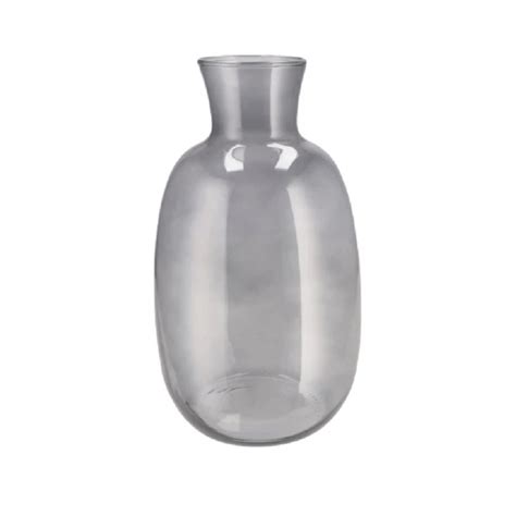 DK Design Bloemenvaas Mira Fles Vaas Smoke Glas D21 X H37 Cm