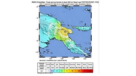 Magnitudo 7 5 Info Terkini BMKG Gempa Wamena Dan Papua Nugini Hari Ini