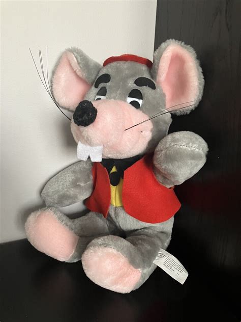 Vtg Chuck E Cheese Plush Mouse Charles Entertainment Pizza