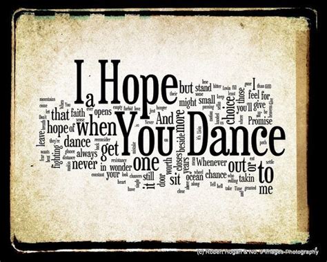 I Hope You Dance Lee Ann Womack Word Art 8x10 Word Cloud Art Print