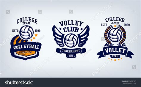 College Volleyball Logos