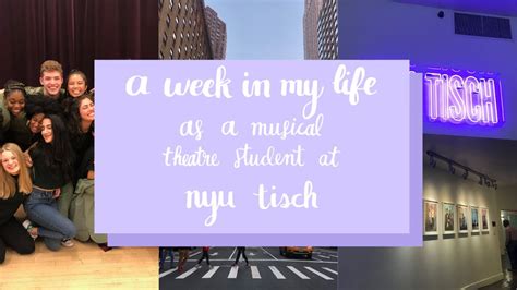 College Week In My Life As A Musical Theatre Major At Nyu Tisch Youtube