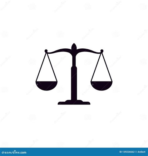 Scales Of Justice Icon Law Firm Icon Stock Vector Illustration Of