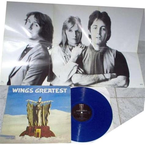 Wings Greatest Italian 1978 Ltd 12 Trk Lp Blu Vinyl Ps Large Poster