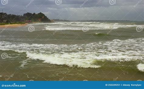 Aerial View of Matara Beach in Sri Lanka. Stock Video - Video of resort ...