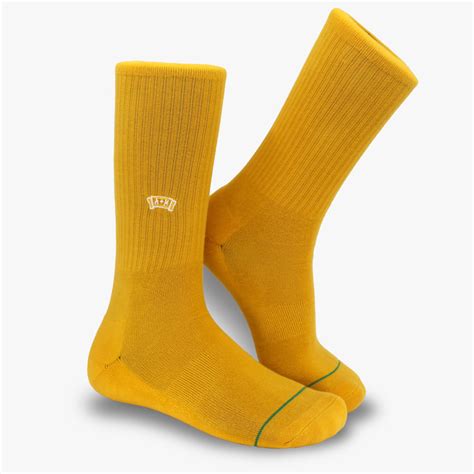 Solid Color Crew Socks Yellow 안티모노크롬 ｜ Anti Monochrome®