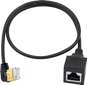 Duttek Cat8 90 Degree Ethernet Extension Cable Extreme Thin Left