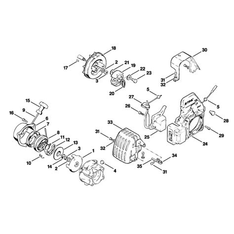 Stihl Fs80 Rewind Starter Assembly Lands Engineers