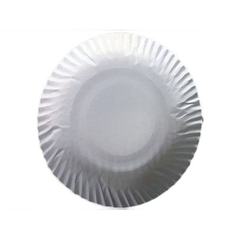 Ideazone White Round Paper Plate Paper GSM 240 Gsm Size 10 Inch At