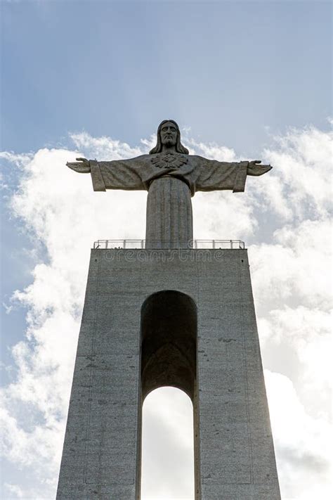 Statue of Christ in Lisbon, Sanctuary of Christ the King Editorial Stock Image - Image of ...