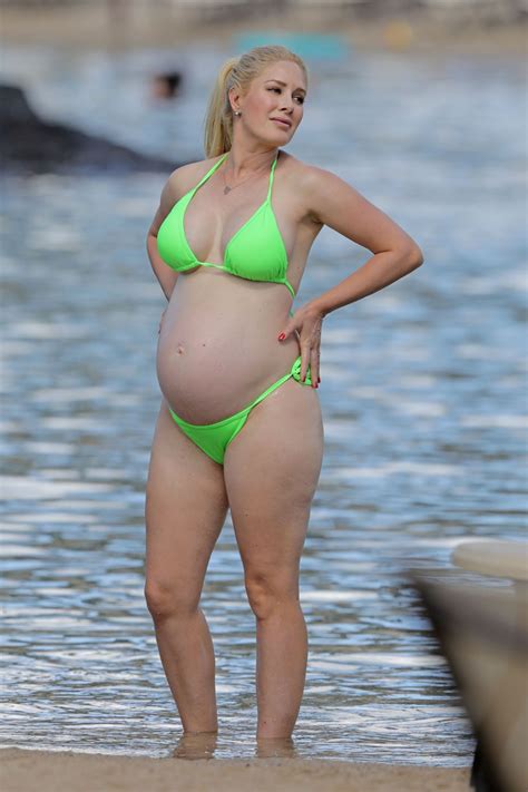 Pregnant Heidi Montag In Bikini At A Beach In Hawaii