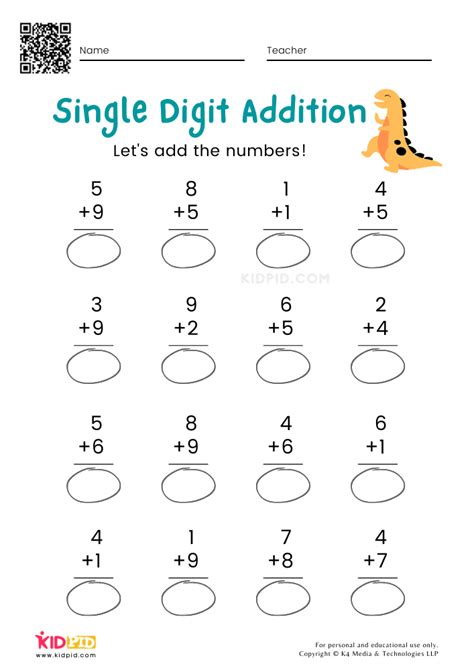 Single Digit Addition Subtraction Worksheets