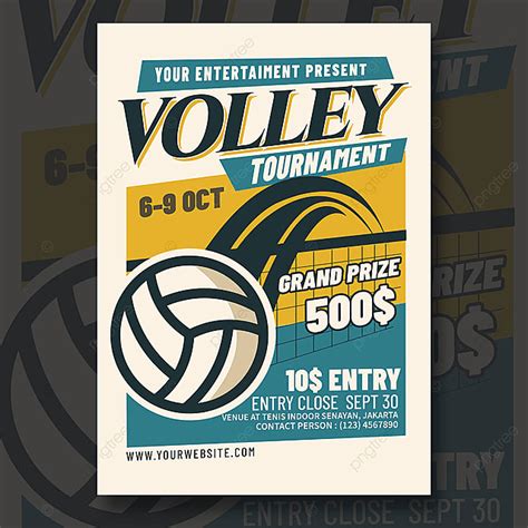 Gambar Voli Turnamen Flyer Templat Untuk Unduh Gratis Di Pngtree