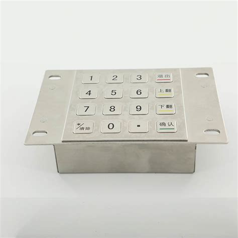 Atm Des 3des Encrypted Metal Pin Pad Kiosk Pinpad With 16 Keys China Epp Pin Pad And Wincor