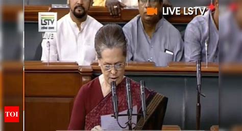 Sonia Gandhi takes oath as Lok Sabha member | India News - Times of India