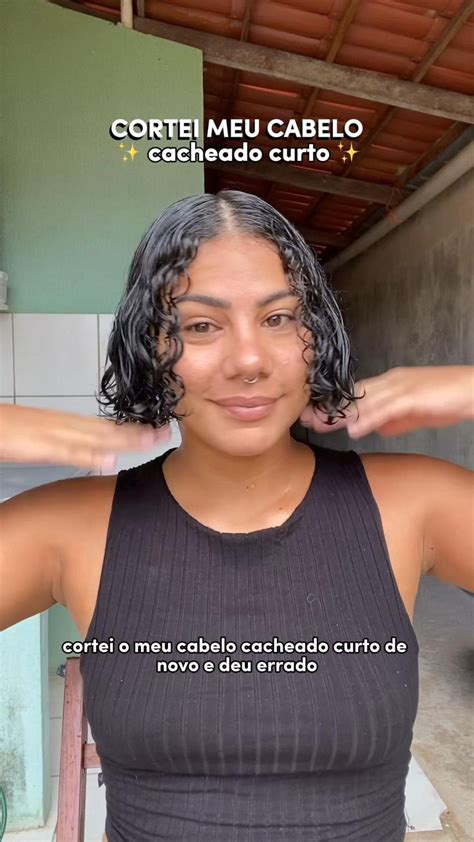 Cortei Meu Cabelo Cacheado Curto Em Camadas Em Penteado P Cabelo